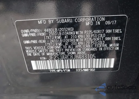 2018 Subaru Forester 2.5I Limited из США, поврежденный, VIN JF2SJARC8JH483105